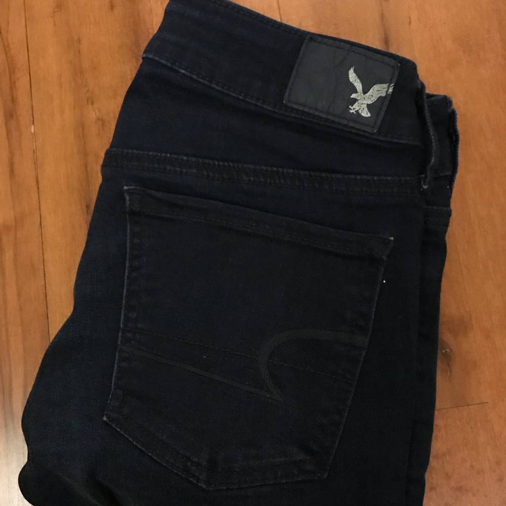 very dark washed american eagle jeans